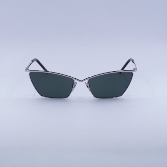 🕶️ New Saint Laurent SL637 002 Sunglasses - Silver Frame, Grey Lenses - Picture 2 of 13